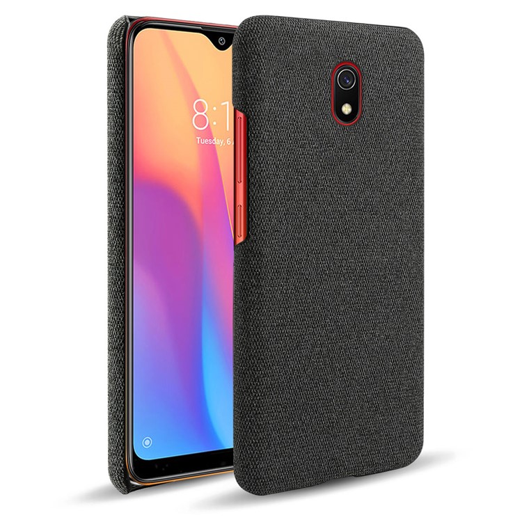 Cloth + PC Cell Phone Case Protective Shell for Xiaomi Redmi 8A - Black-1