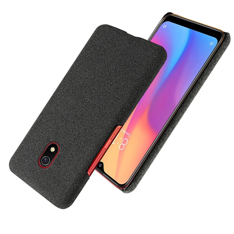 Cloth + PC Cell Phone Case Protective Shell for Xiaomi Redmi 8A - Black-2