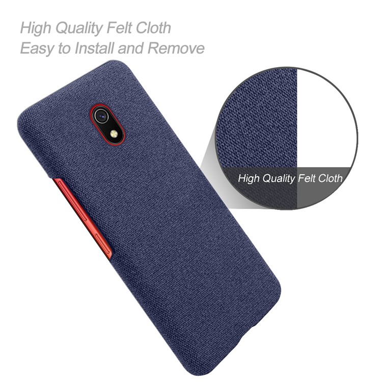 Cloth + PC Cell Phone Case Protective Shell for Xiaomi Redmi 8A - Blue-4