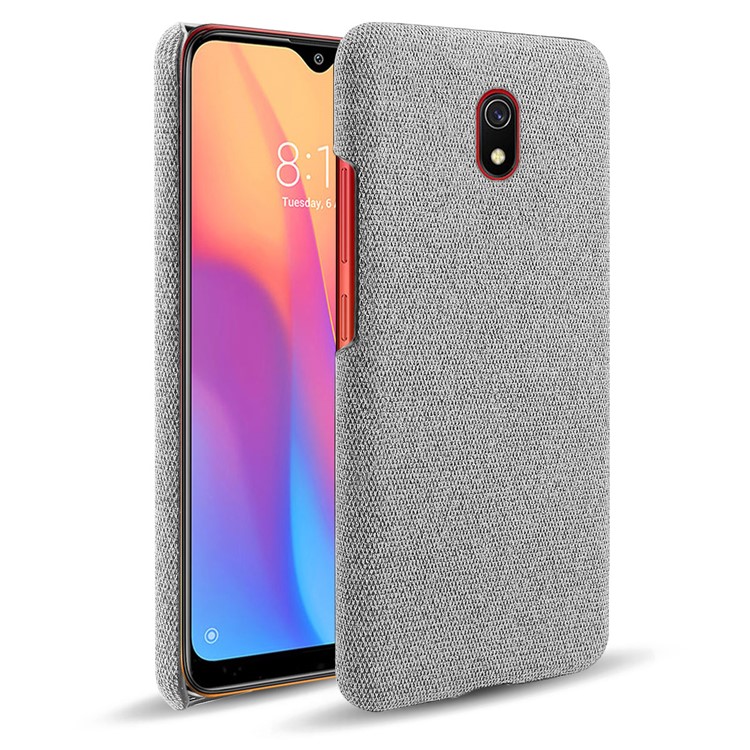 Cloth + PC Cell Phone Case Protective Shell for Xiaomi Redmi 8A - Light Grey-1