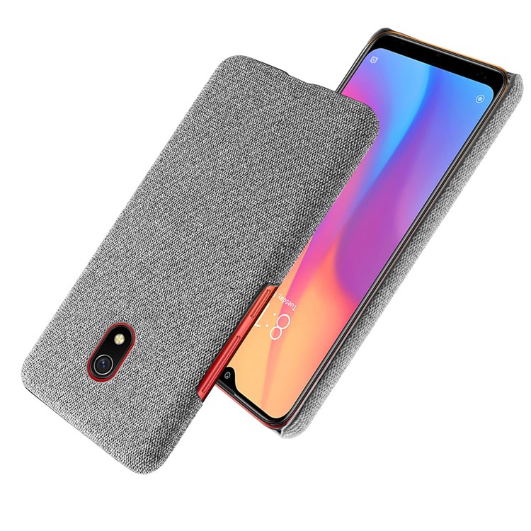 Cloth + PC Cell Phone Case Protective Shell for Xiaomi Redmi 8A - Light Grey-2