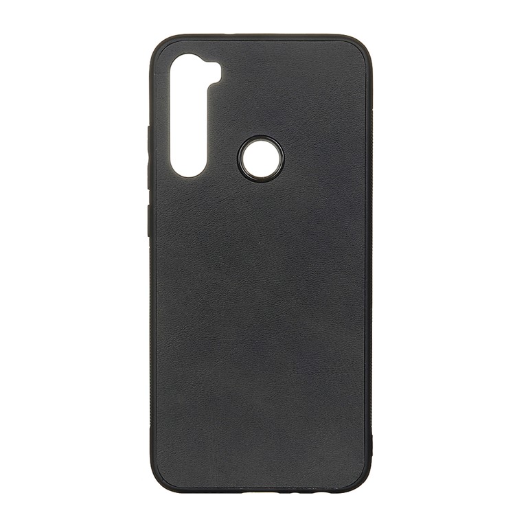 Matte Texture PU Leather Skin Plastic +TPU Hybrid Phone Cover for Xiaomi Redmi Note 8 - Black-2