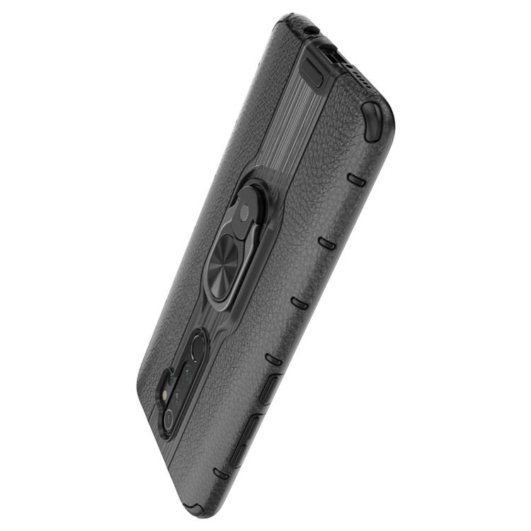 Detachable Ring Holder Kickstand PC TPU Hybrid Case for Xiaomi Redmi Note 8 Pro - Black-13