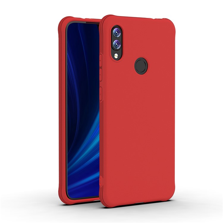 Matte Shock-proof TPU Mobile Phone Casing for Xiaomi Redmi Note 7 / Note 7 Pro (India) / Note 7S - Red-1
