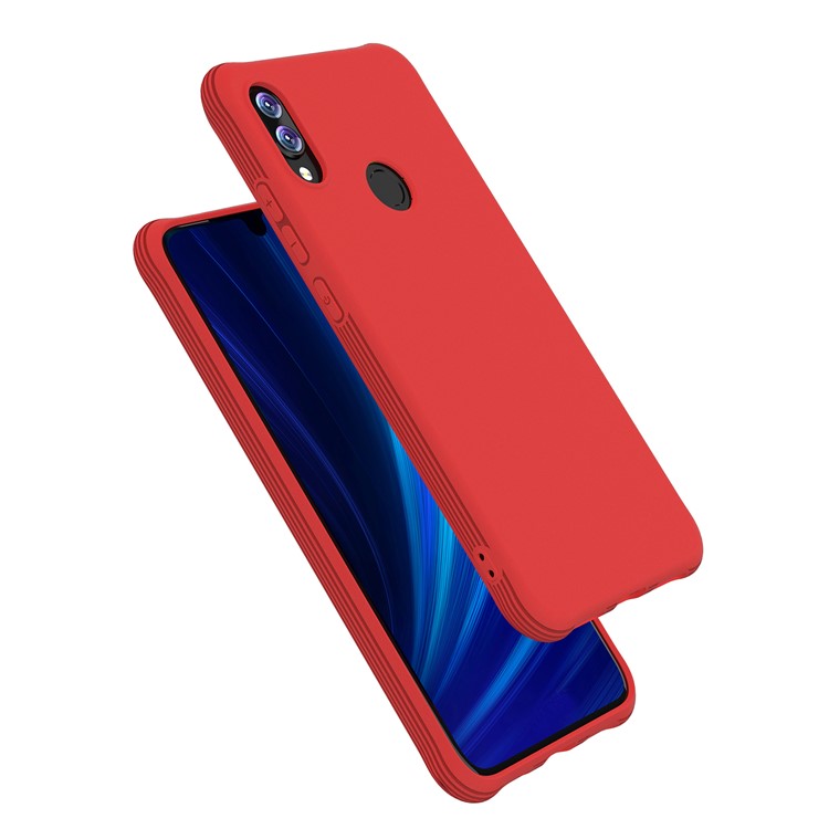 Matte Shock-proof TPU Mobile Phone Casing for Xiaomi Redmi Note 7 / Note 7 Pro (India) / Note 7S - Red-2
