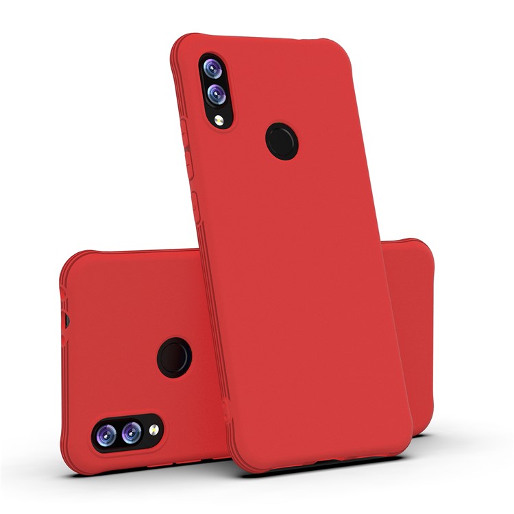 Matte Shock-proof TPU Mobile Phone Casing for Xiaomi Redmi Note 7 / Note 7 Pro (India) / Note 7S - Red-5