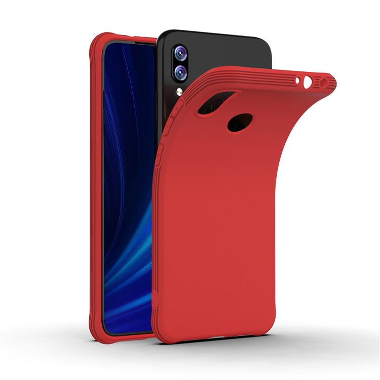 Matte Shock-proof TPU Mobile Phone Casing for Xiaomi Redmi Note 7 / Note 7 Pro (India) / Note 7S - Red-7