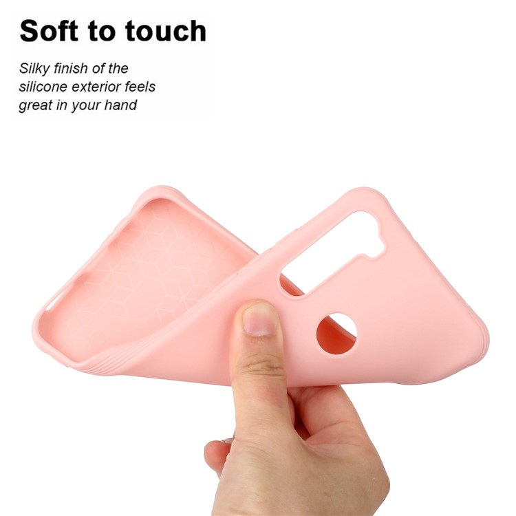 Pure Color Shock-proof TPU Mobile Casing Shell for Xiaomi Redmi Note 8 - Pink-3