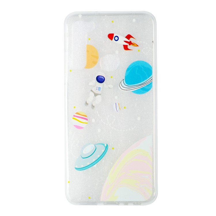 Embossing Printing TPU Cell Shell for Xiaomi Redmi Note 8 - Planets-2
