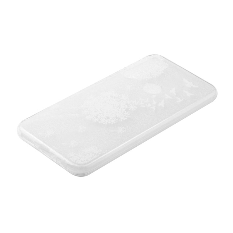 Embossing Printing TPU Cell Shell for Xiaomi Redmi Note 8 - White Dandelion-5
