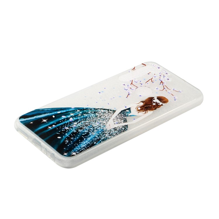 Embossing Printing TPU Cell Shell for Xiaomi Redmi Note 8 - Girl-3