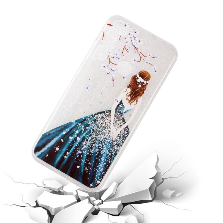 Embossing Printing TPU Cell Shell for Xiaomi Redmi Note 8 - Girl-5
