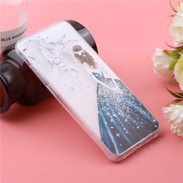 Embossing Printing TPU Cell Shell for Xiaomi Redmi Note 8 - Girl-6