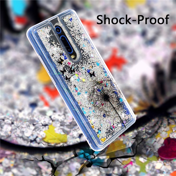 Embossed Glitter Powder Quicksand TPU Back Case for Xiaomi Redmi K20/Mi 9T/K20 Pro/Mi 9T Pro - Dandelion-2