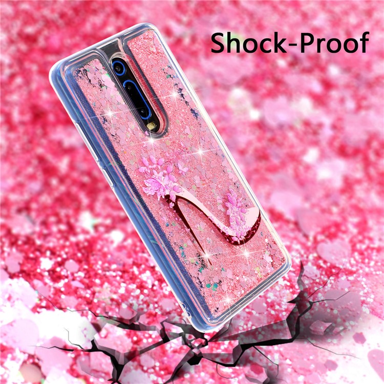 Embossed Glitter Powder Quicksand TPU Back Case for Xiaomi Redmi K20/Mi 9T/K20 Pro/Mi 9T Pro - High Heels-2