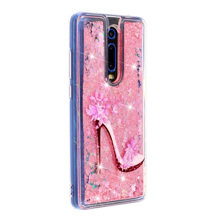 Embossed Glitter Powder Quicksand TPU Back Case for Xiaomi Redmi K20/Mi 9T/K20 Pro/Mi 9T Pro - High Heels-4