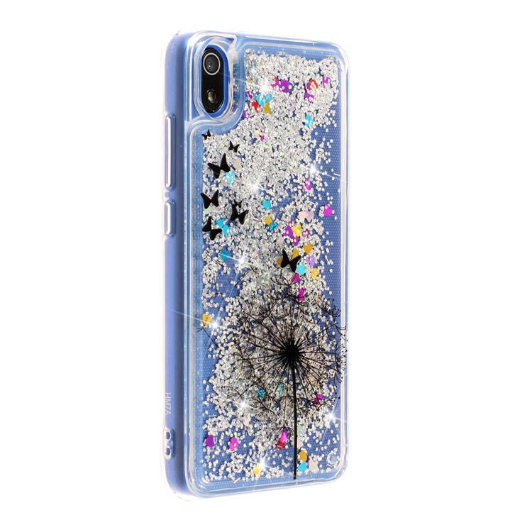 Pattern Printing Embossed Glitter Powder Quicksand TPU Cover for Xiaomi Redmi 7A - Dandelion and Butterfly-4