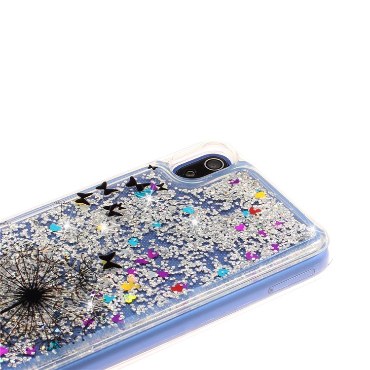 Pattern Printing Embossed Glitter Powder Quicksand TPU Cover for Xiaomi Redmi 7A - Dandelion and Butterfly-5