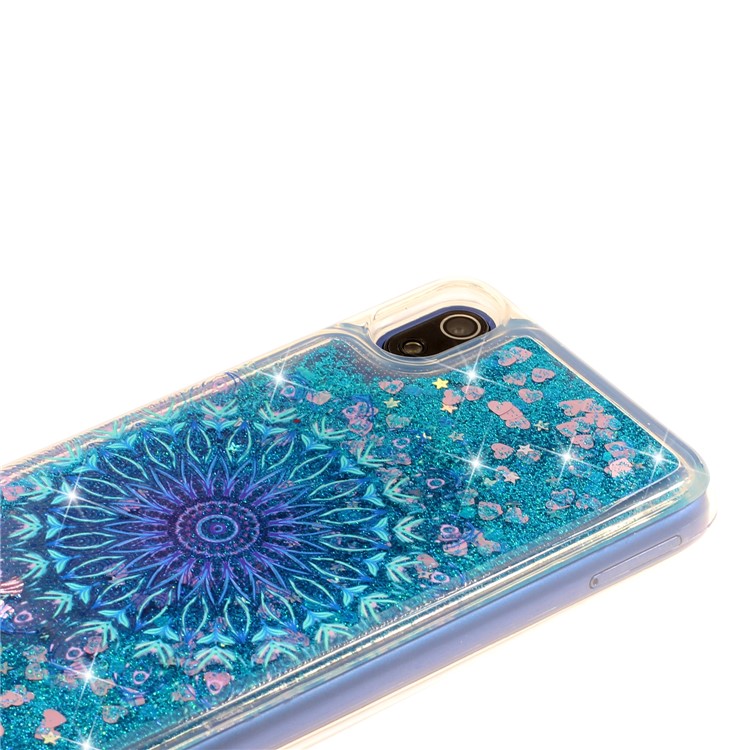 Pattern Printing Embossed Glitter Powder Quicksand TPU Cover for Xiaomi Redmi 7A - Unique Flower-5