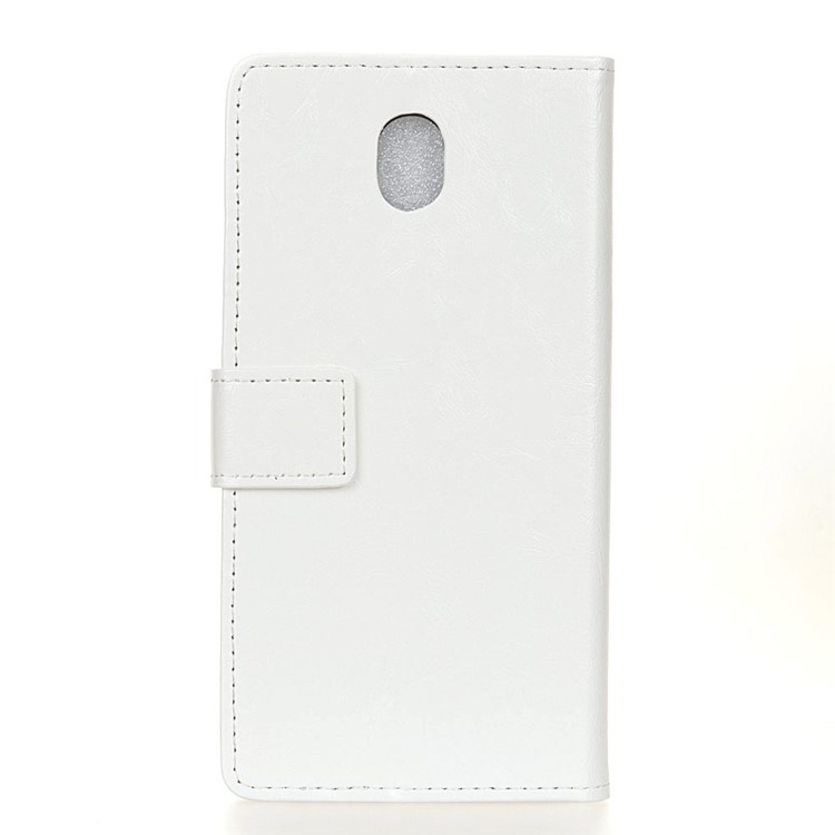 Crazy Horse Leather Wallet Stand Case for Xiaomi Redmi 8A - White-4