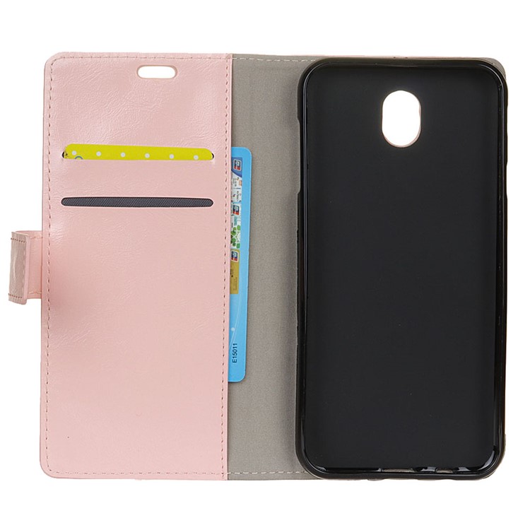 Crazy Horse Leather Wallet Stand Case for Xiaomi Redmi 8A - Pink-3