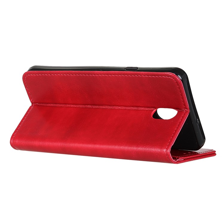 Verrückten Pferd Leder-Mappenkasten Für Xiaomi Redmi 8A - Rot-2