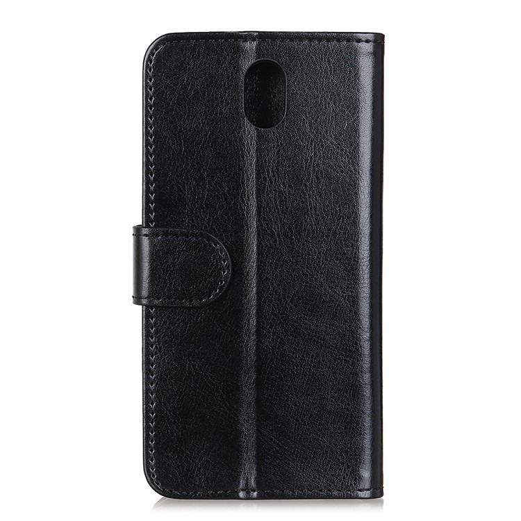Crazy Horse Leather Wallet Case for Xiaomi Redmi 8A - Black-3