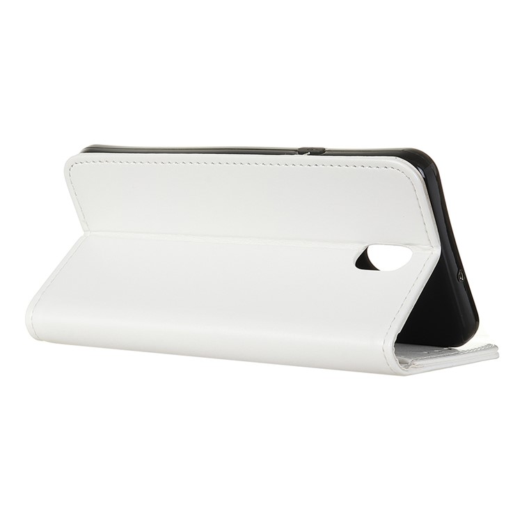 Crazy Horse Leather Wallet Case for Xiaomi Redmi 8A - White-2