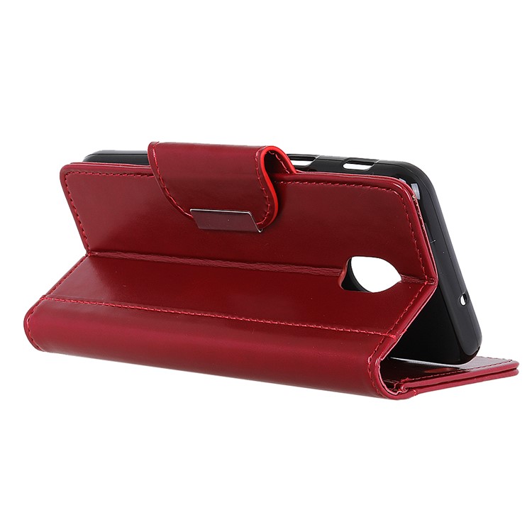 Wallet Leather Stand Case for Xiaomi Redmi 8A - Red-4