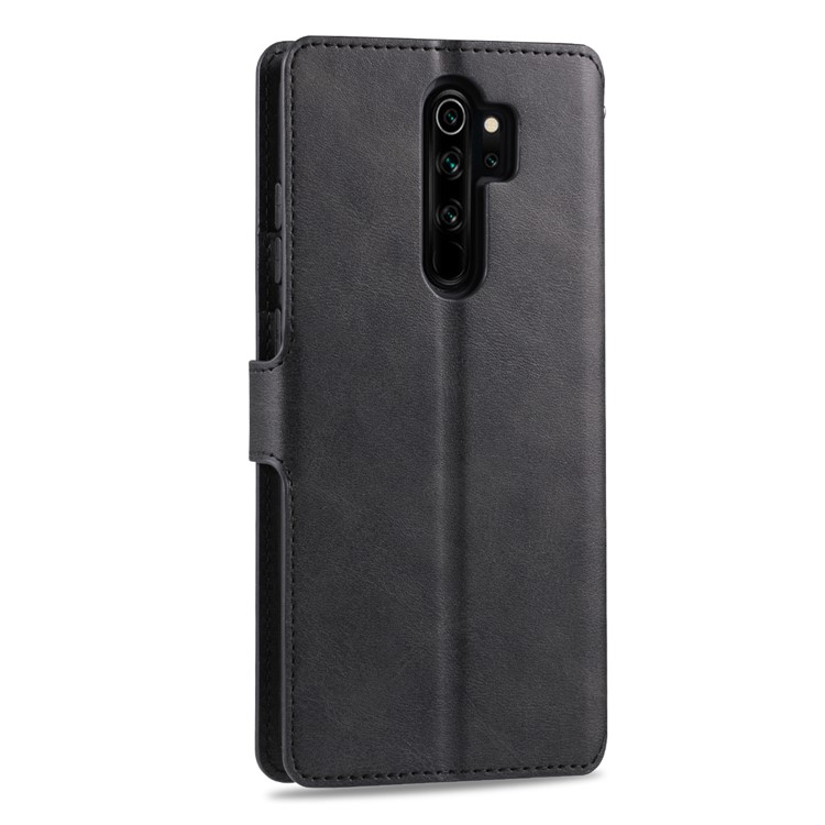 AZNS Leather Wallet Case for Xiaomi Redmi Note 8 Pro - Black-3