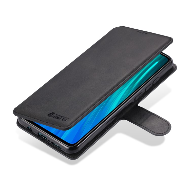 AZNS Leather Wallet Case for Xiaomi Redmi Note 8 Pro - Black-4