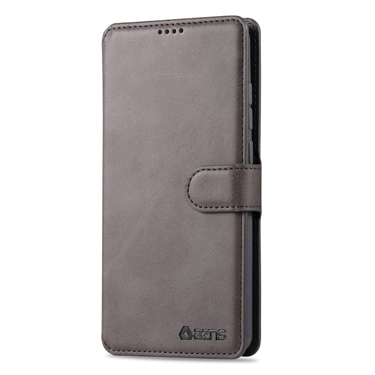 AZNS Leather Wallet Case for Xiaomi Redmi Note 8 Pro - Grey-2