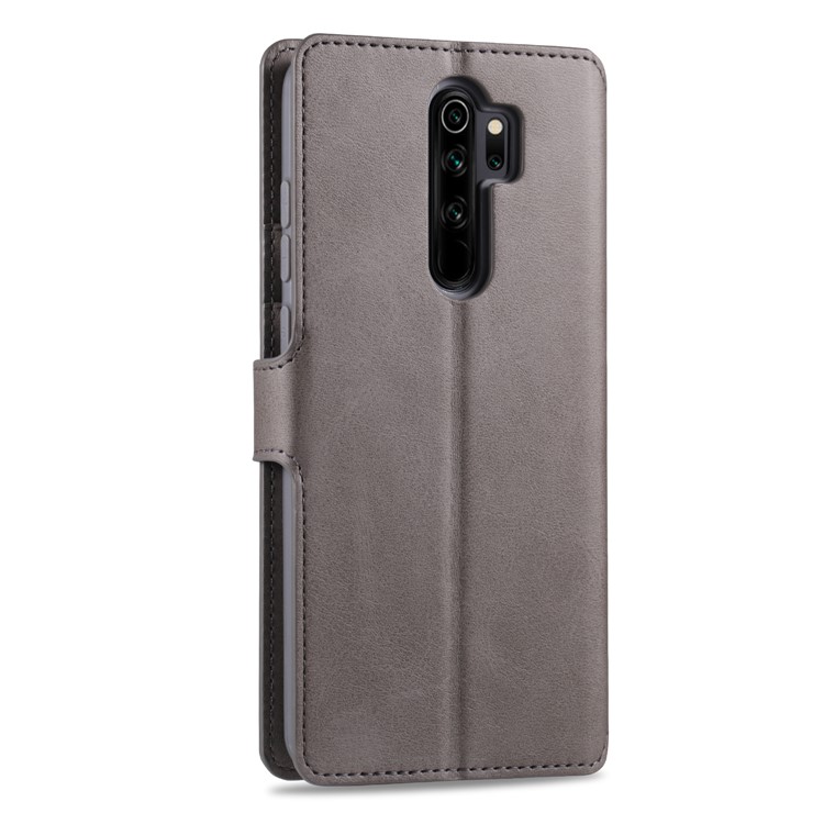 AZNS Leather Wallet Case for Xiaomi Redmi Note 8 Pro - Grey-3