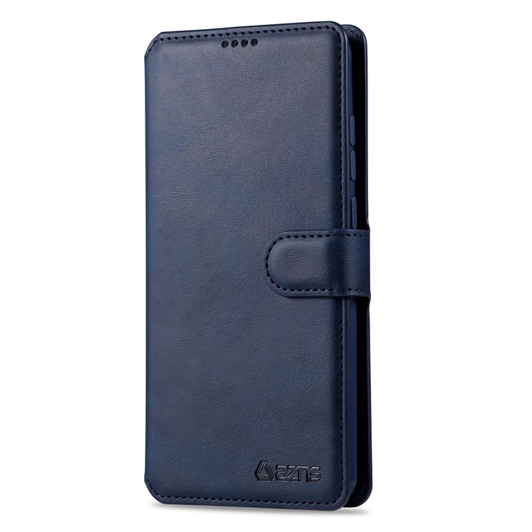AZNS Leather Wallet Case for Xiaomi Redmi Note 8 Pro - Blue-2
