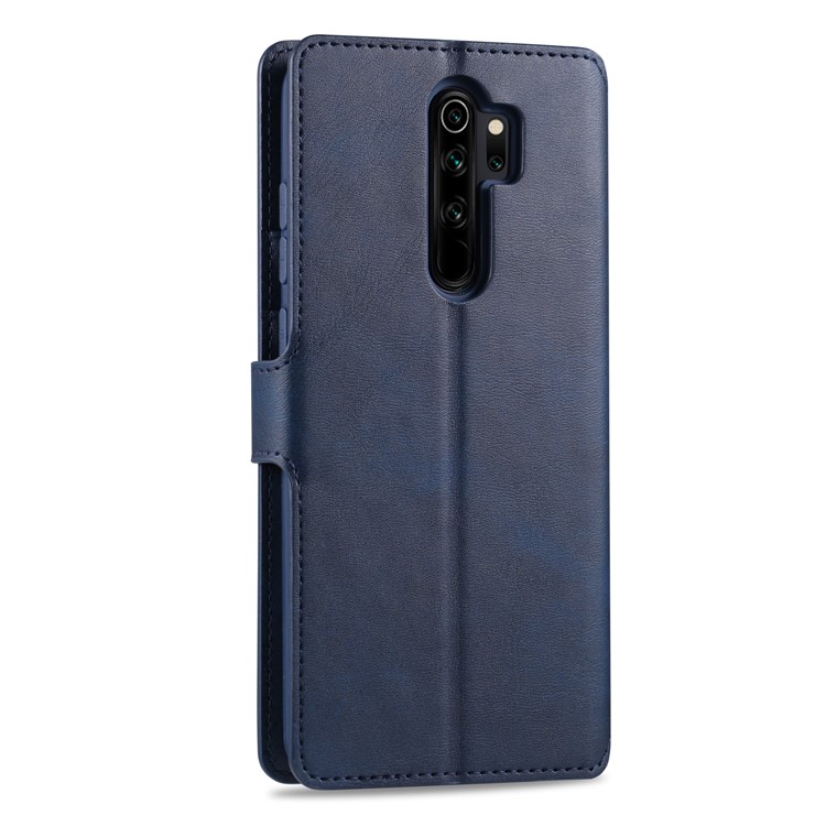 AZNS Leather Wallet Case for Xiaomi Redmi Note 8 Pro - Blue-3