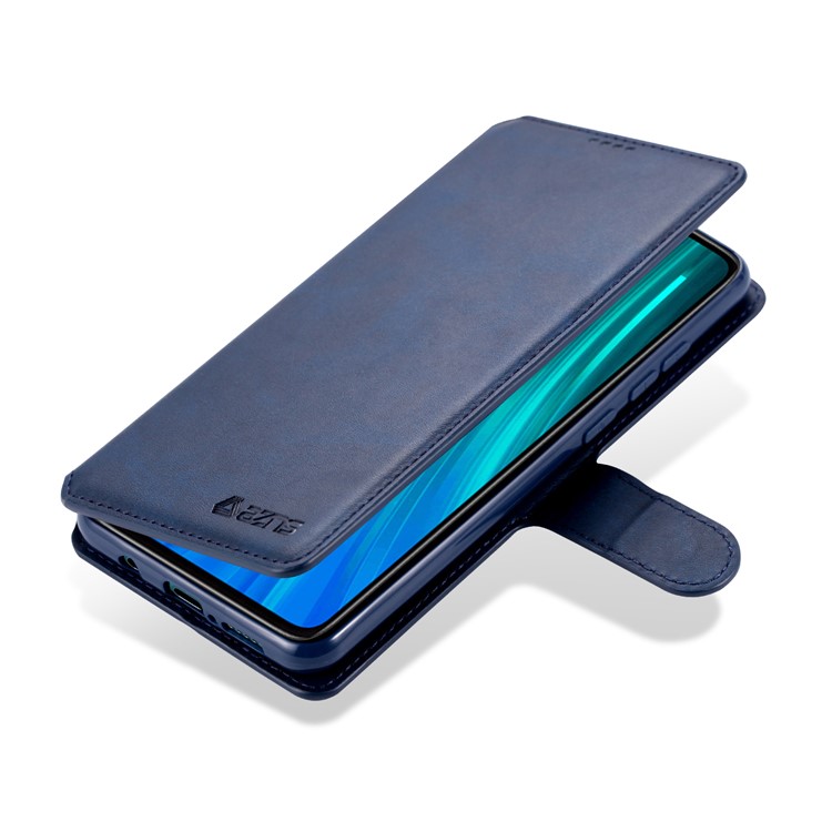 AZNS Leather Wallet Case for Xiaomi Redmi Note 8 Pro - Blue-4