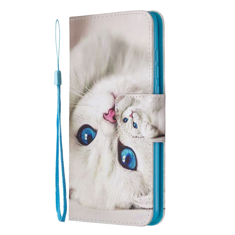 Muster Druckkreuzstextur Leder Brieftasche Für Xiaomi Redmi Note 8 Pro - Katze-2