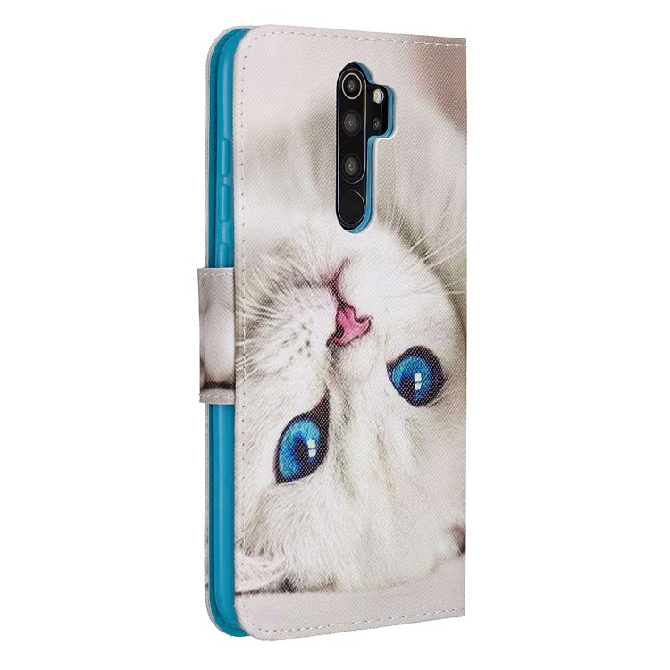 Pattern Printing Cross Texture Leather Wallet Case for Xiaomi Redmi Note 8 Pro - Cat-3