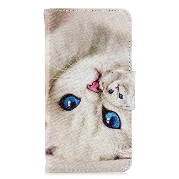 Pattern Printing Cross Texture Leather Wallet Case for Xiaomi Redmi Note 8 Pro - Cat-4