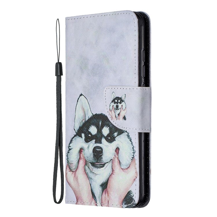 Light Spot Decor Patterned Wallet Leather Smart Case for Xiaomi Redmi Note 8 - Dog-2