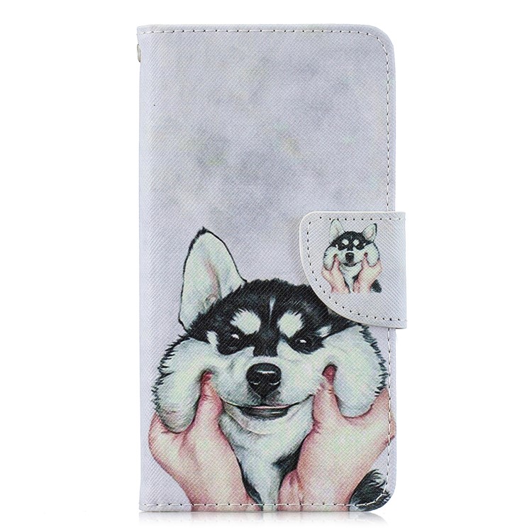 Light Spot Decor Patterned Wallet Leather Smart Case for Xiaomi Redmi Note 8 - Dog-4