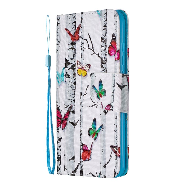 Light Spot Decor Patterned Wallet Leather Smart Case for Xiaomi Redmi Note 8 - Colorful Butterflies-2
