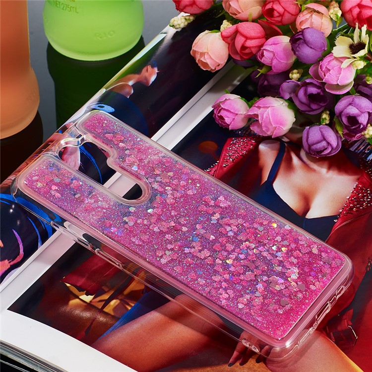 Floating Glitter Sequins TPU Cell Shell Cover for Xiaomi Redmi Note 8 Pro - Pink-7