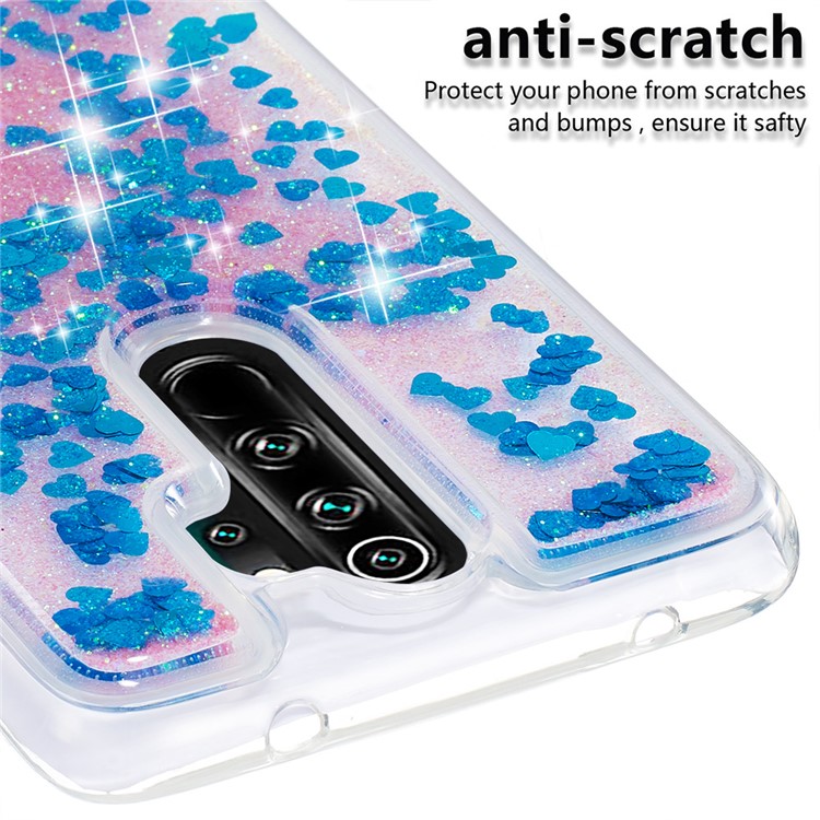 Floating Glitter Sequins TPU Cell Shell Cover for Xiaomi Redmi Note 8 Pro - Blue-5