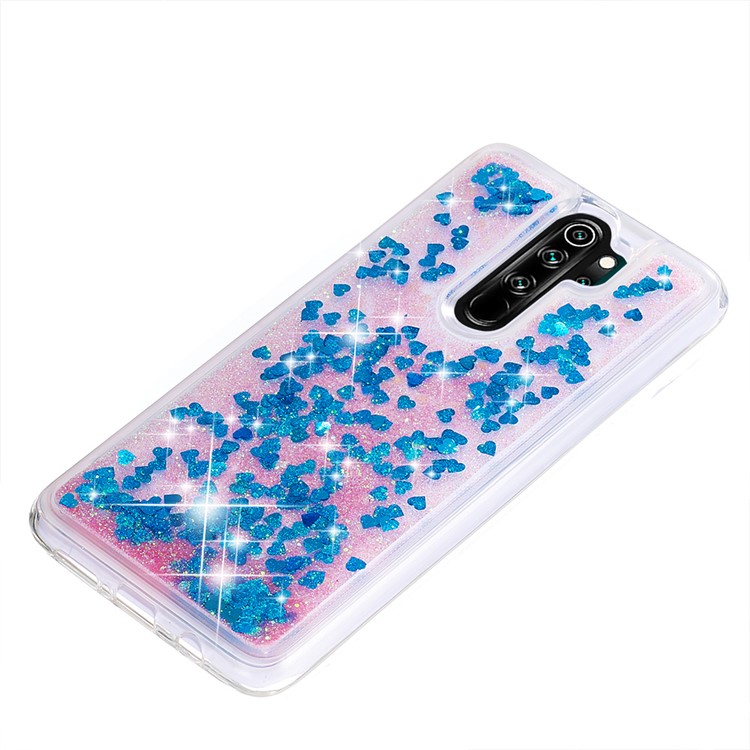 Floating Glitter Sequins TPU Cell Shell Cover for Xiaomi Redmi Note 8 Pro - Blue-6