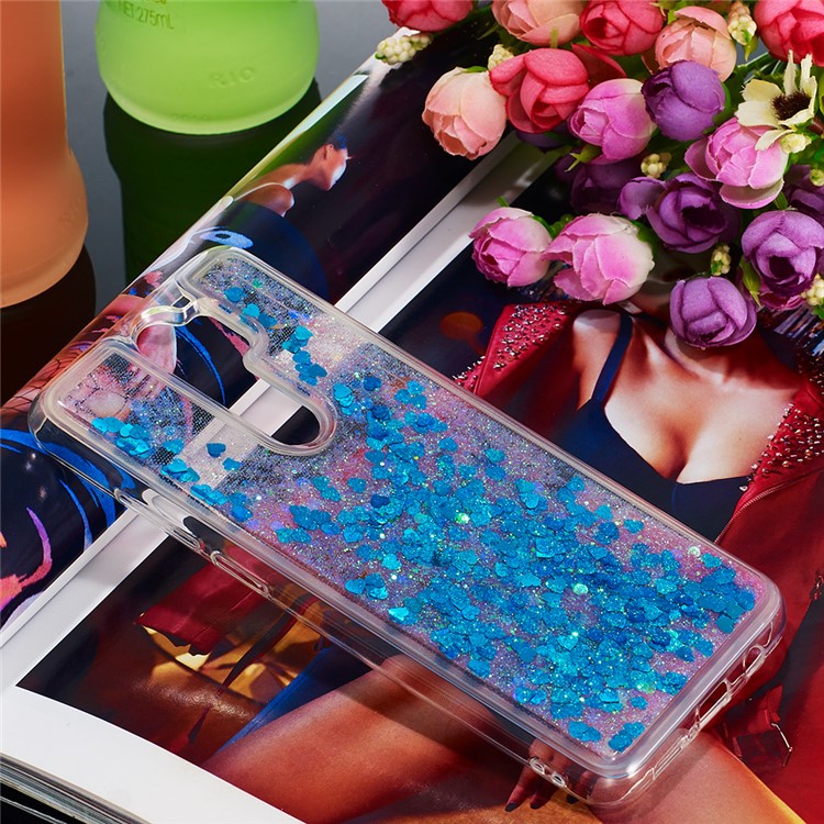 Floating Glitter Sequins TPU Cell Shell Cover for Xiaomi Redmi Note 8 Pro - Blue-7