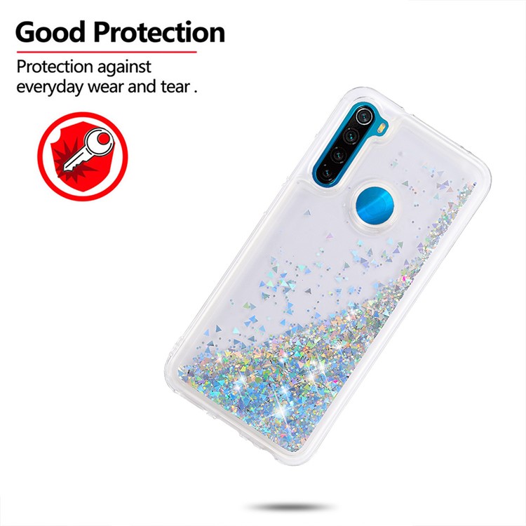 Dynamic Glitter Sequins TPU Back Case Cell Cover for Xiaomi Redmi Note 8 - Silver-4