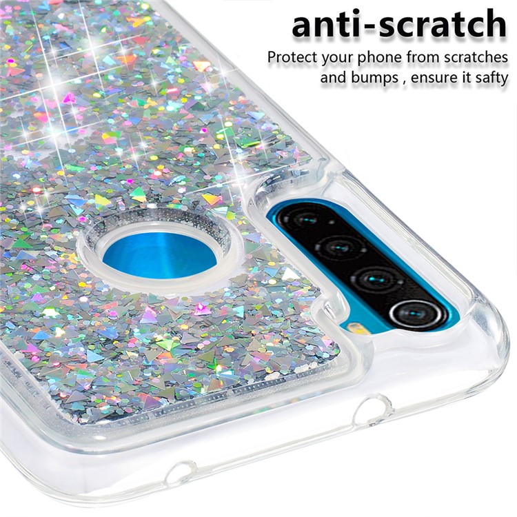 Dynamic Glitter Sequins TPU Back Case Cell Cover for Xiaomi Redmi Note 8 - Silver-5