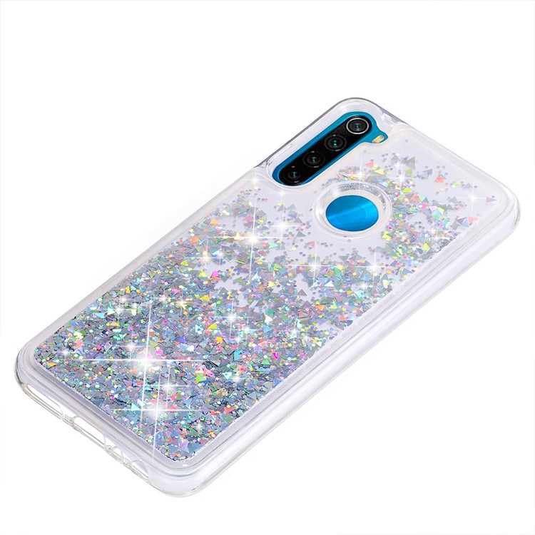 Dynamic Glitter Sequins TPU Back Case Cell Cover for Xiaomi Redmi Note 8 - Silver-6