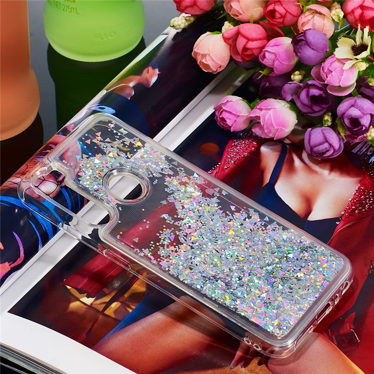 Dynamic Glitter Sequins TPU Back Case Cell Cover for Xiaomi Redmi Note 8 - Silver-7